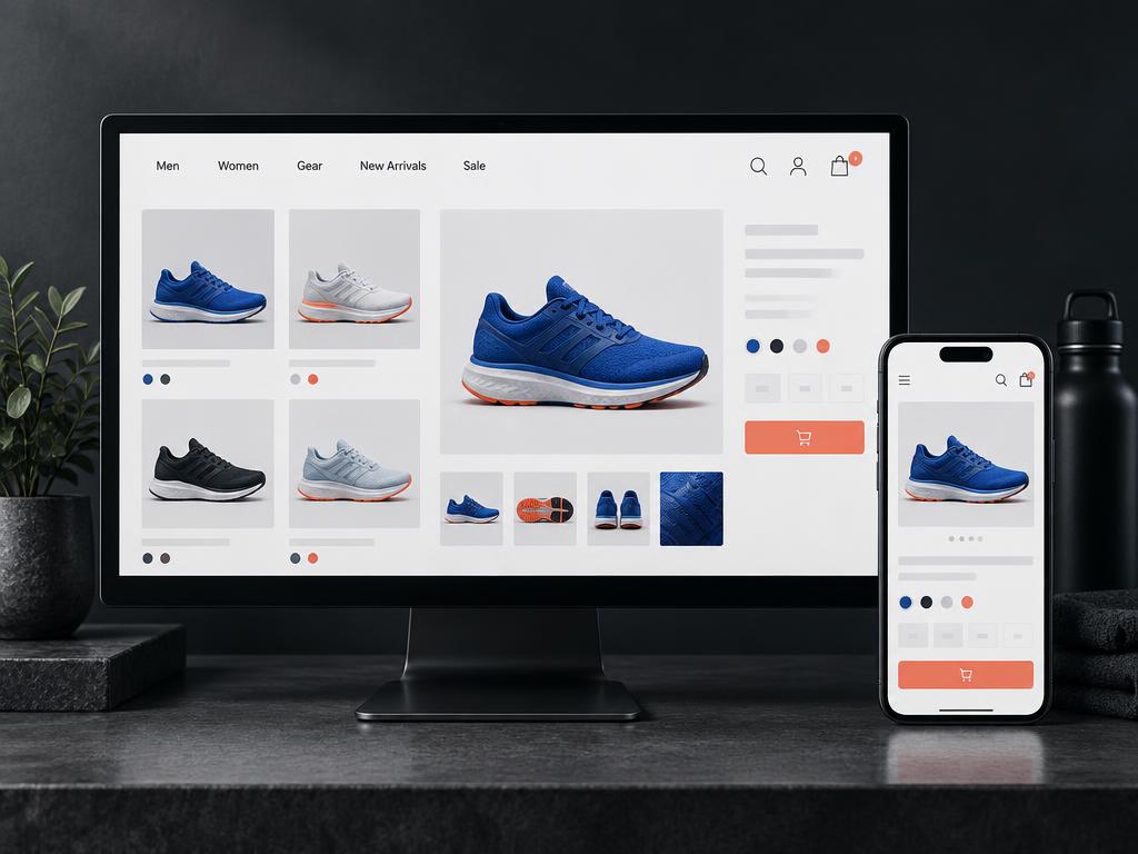 Online store product and category page layout